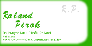 roland pirok business card