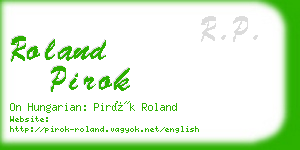 roland pirok business card